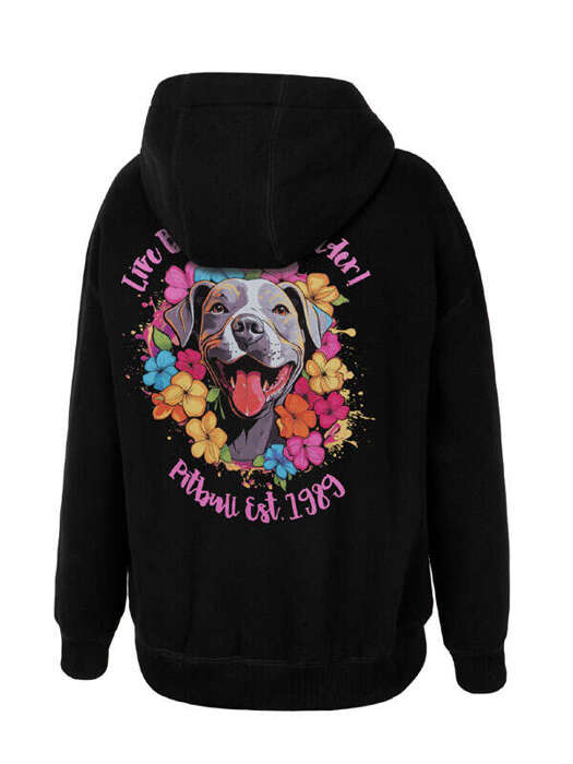 Bluza PIT BULL damska oversize Happy Pit PitBull kangurka